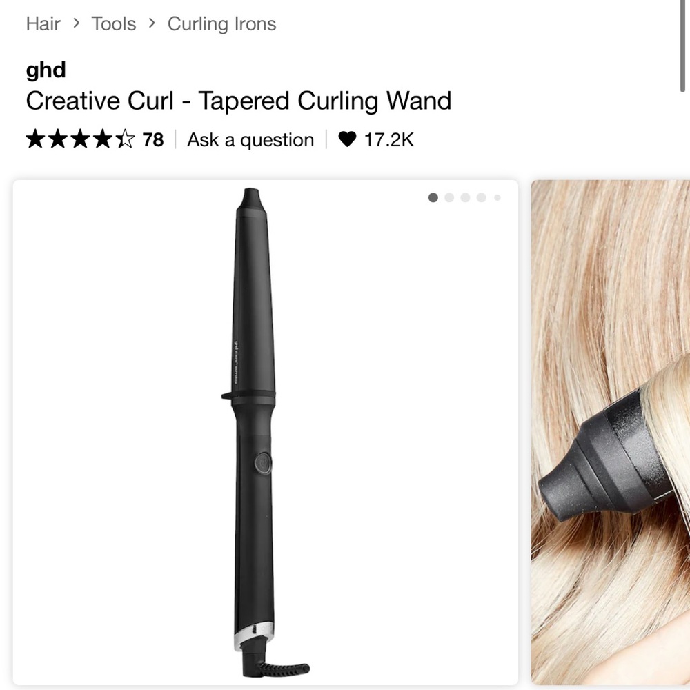 Brand new ghd Black Tapered Curling Wand